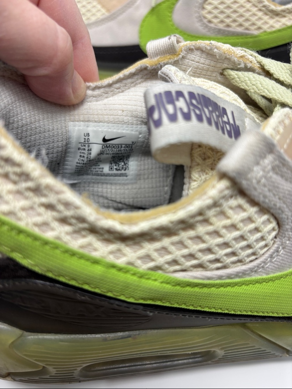 Nike | Sneakers in Lime Green, Cream & Black terrascape 10 DM0033-001 - Picture 8 of 9